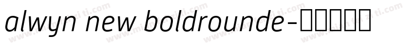 alwyn new boldrounde字体转换